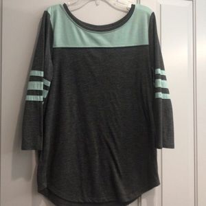 Gray & Mint Cute Shirt